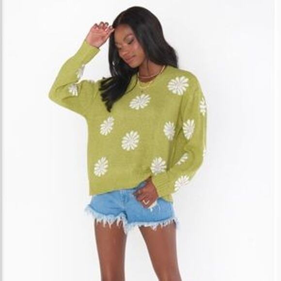 Show Me Your Mumu Women's Daisy Flower Power Knit Sweater Size Large - Picture 1 of 10